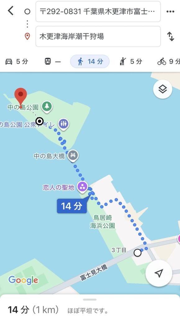 バス停から会場までのルート